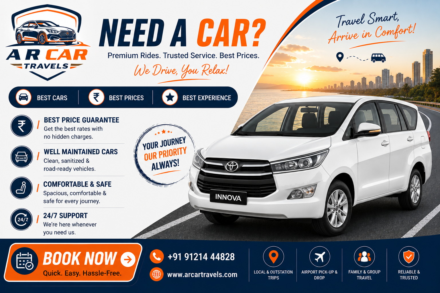 Innova car rental in Vijayawada